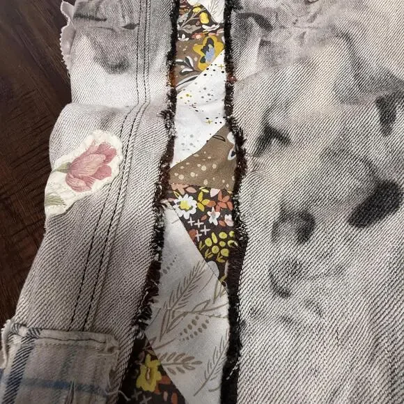 Handmade Up-cycled Magnolia Pearl inspired quilted Miner Overalls NWT - Picture 8 of 16